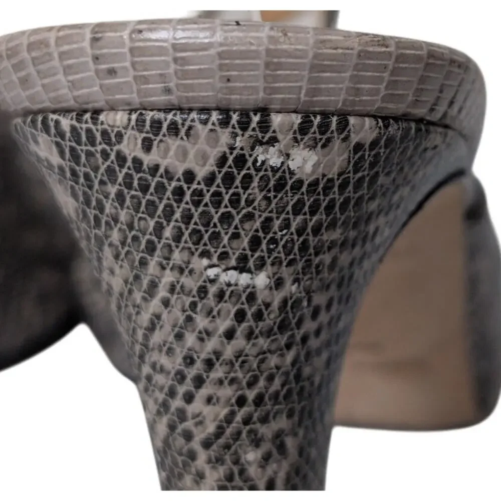 Kate Spade Leather‎ Snakeskin Slingback Peep Toe Heels 9B Party Cocktail Club